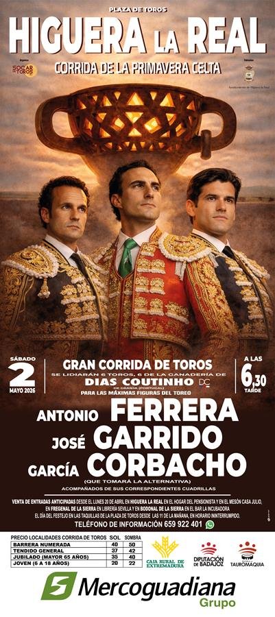 Corrida de toros en Higuera la Real para la alternativa de García Corbacho