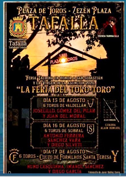 Tafalla presenta los carteles de una feria donde vuelve el Toro como protagonista