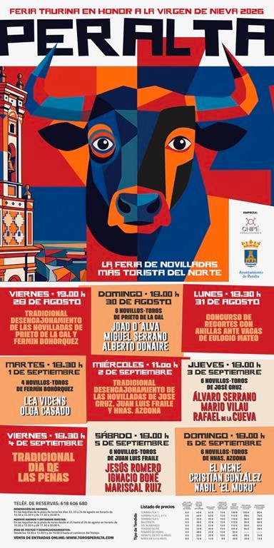 Chipé Producciones programa en Peralta una gran feria de novilladas