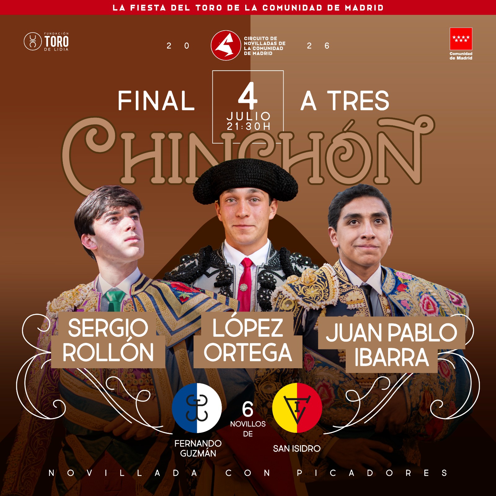 Sergio Rollón, López Ortega y Juan Pablo Ibarra son los tres finalistas del Circuito de Madrid 2026