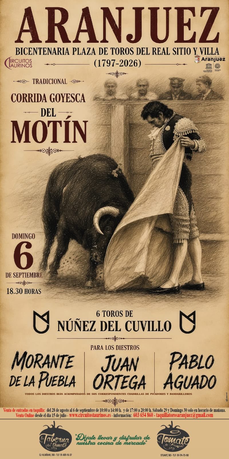 Morante vuelve a Aranjuez en la Goyesca del Motín