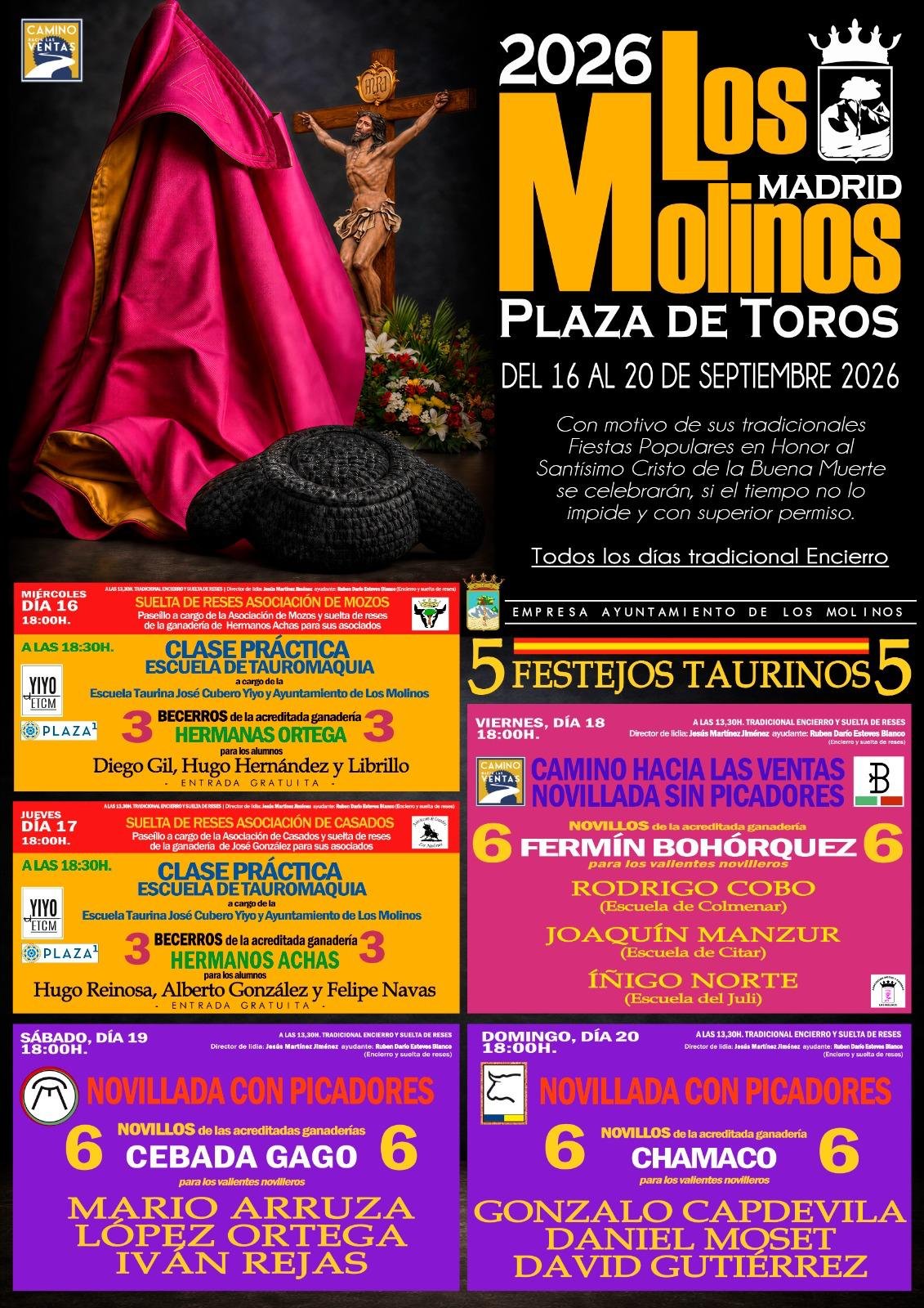 Los Molinos presenta su Feria Taurina 2026