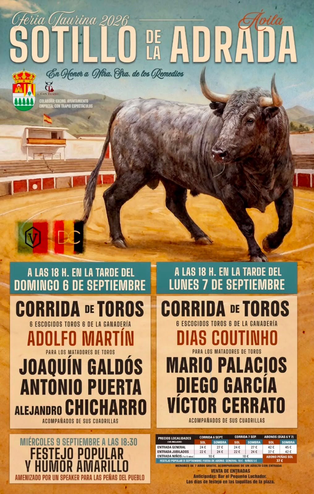 Sotillo de la Adrada ha presentado su Feria Taurina 2026 en honor a Nuestra Señora de los Remedios