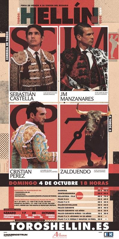Castella, Manzanares y Cristian Pérez: figuras y el ídolo local para la recuperación de la Corrida de Feria en Hellín tres años después