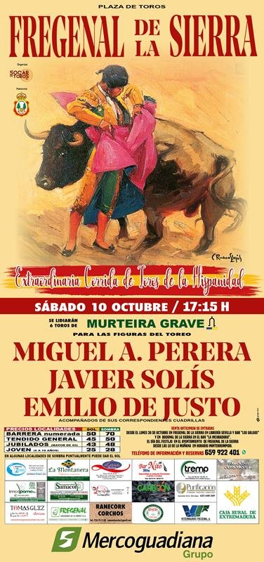 Corrida de toros para cerrar la temporada en Extremadura en Fregenal de la Sierra