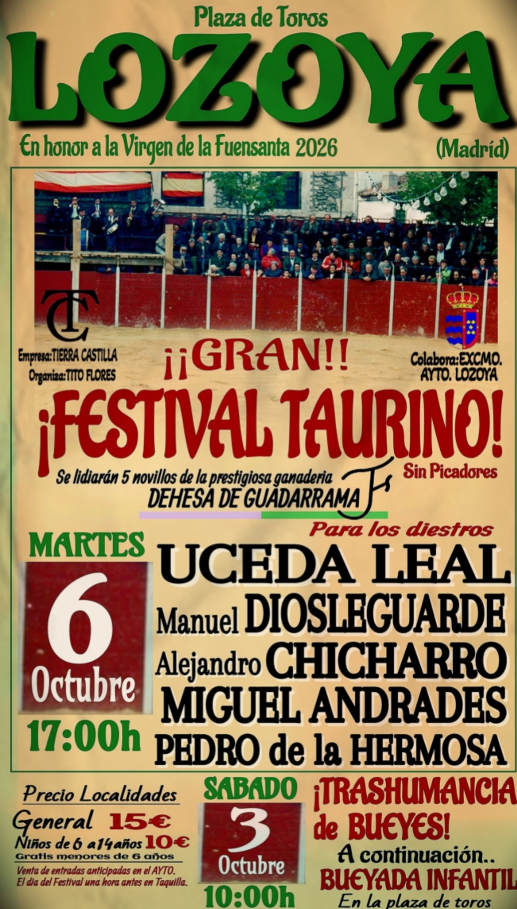 Inicio 116 Inicio ÚLTIMAS NOTICIAS Fernando Cobo: «Luchamos porque Moralzarzal esté en el circuito de las grandes ferias» PorRedaccion septiembre 23, 2026 La localidad madrileña vuelve a ser el epicentro taurino en la Sierra de Guadarrama donde contará... Novillos de El Montecillo para el Zapato de Oro de Arnedo PorAgustin Sáez septiembre 23, 2026 Así son los novillos reseñados de la ganadería El Montecillo para Nacho Torrejón, Jorge Hurtado y... Bruno Aloi recibió el alta hospitalaria en la mañana de hoy PorRedaccion septiembre 23, 2026 SEGUIRÁ SU RECUPERACIÓN EN SU DOMICILIO BAJO SUPERVISIÓN MÉDICA. BRUNO ALOI recibió el alta... Solo se cortaron dos orejas en la novillada de Motril (Granada) PorRedaccion septiembre 23, 2026 EL FALLO DE LOS ACEROS LO DEJÓ TODO EN DOS TROFEOS. Plaza de toros de MOTRIL. Granada. Novillada S/... El Domingo de la vendimia de Nîmes : triunfo de Marco Pérez por la mañana y buena corrida de Fuente Ymbro por la tarde PorRedaccion septiembre 23, 2026 Marco Pérez no contó con mucha colaboración por parte de sus toros. No obstante, triunfó. Gracias a... Sábado vendimia de Nîmes. Esfuerzos de los novilleros por la mañana y por la tarde : triunfos de Castella y Manzanares. PorRedaccion septiembre 22, 2026 La segunda corrida de la Feria de la Vendimia de Nimes estuvo marcada por una gran faena de José... Javier Cuartero, Marco Polope e Ian Bermejo, el cartel de la gran final del Circuito Valenciano de Novilladas PorRedaccion septiembre 22, 2026 Villena acogerá el próximo 4 de octubre, a las 18:30 horas, la gran cita del certamen, con novillos... La RUCTL y la Junta de Andalucía estrechan lazos en torno a nuevos proyectos para el sector PorAgustin Sáez septiembre 22, 2026 La organización ha mantenido dos reuniones de trabajo con las secretarías generales de Interior y... Ignacio Garibay listo para reaparecer este jueves en la Maestranza de Sevilla tras la cornada sufrida en Arganda del Rey PorAgustin Sáez septiembre 22, 2026 El novillero mexicano Ignacio Garibay se reporta listo para reaparecer este jueves, 24 de septiembre... 123 OTRAS NOTICIAS ENTREVISTAS Fernando Cobo: «Luchamos porque Moralzarzal esté en el circuito de las grandes ferias» PorRedaccion septiembre 23, 2026 La localidad madrileña vuelve a ser el epicentro taurino en la Sierra de Guadarrama donde contará... Diego García: «sueño cada día con volver a Madrid» PorAgustin Sáez septiembre 6, 2026 Diego García es uno de los toreros más nuevos que posee nuestro escalafón actual en el que ha... IMÁGENES Novillos de El Montecillo para el Zapato de Oro de Arnedo PorAgustin Sáez septiembre 23, 2026 Así son los novillos reseñados de la ganadería El Montecillo para Nacho Torrejón, Jorge Hurtado y... Ver fotos Así sonlos novillos que seran lidiados en el XXX Frascuelo de Plata de Moralzarzal PorAgustin Sáez septiembre 18, 2026 Moralzarzal presenta su Feria Taurina 2026 con el XXX Trofeo Frascuelo de Plata Moralzarzal ya tiene... Ver fotos