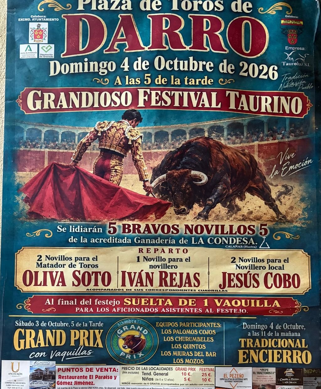 Presentada la Feria Taurina de Darro (Granada)
