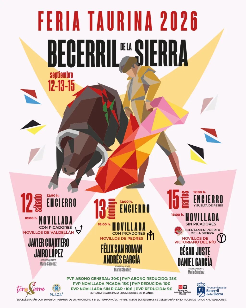 Becerril de la Sierra, Feria Taurina 2026 con tres novilladas