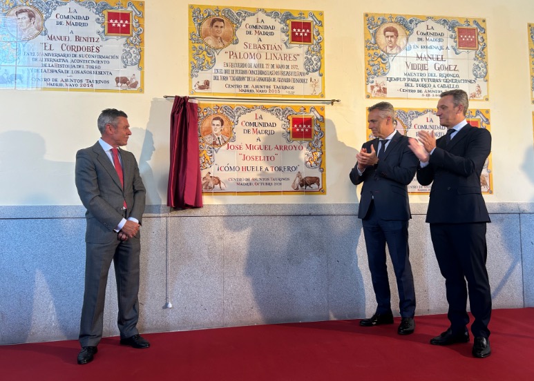 La  Comunidad de Madrid rinde homenaje al torero madrileño Joselito por su trayectoria  profesional