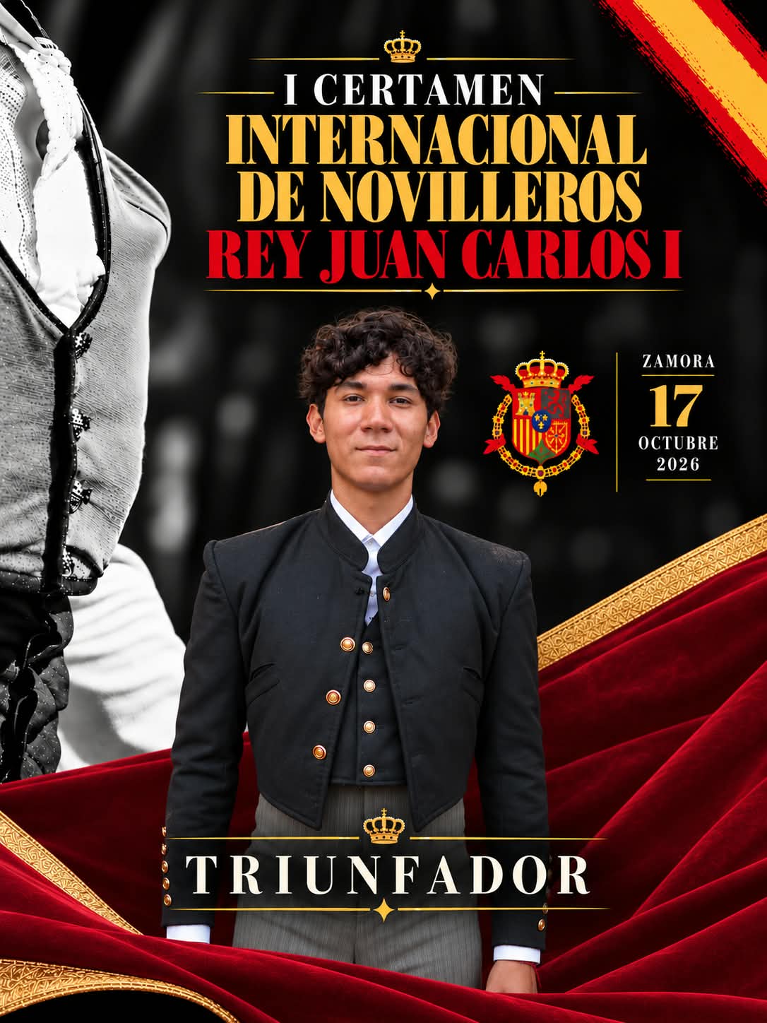 Salvador Santoyo de la Escuela Taurina de Béziers, triunfador del I Certamen Internacional Rey Juan Carlos I