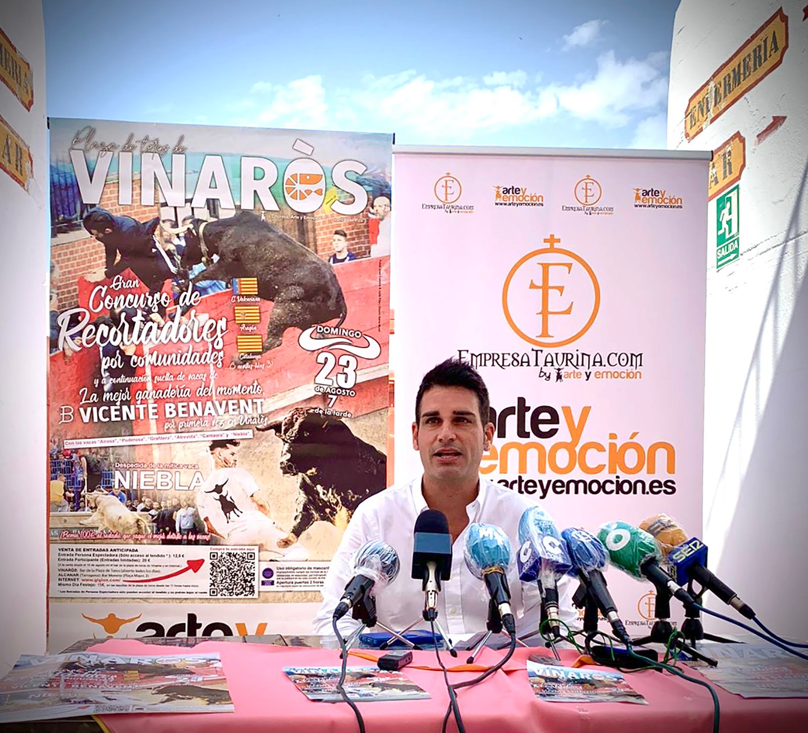 Viza en una rueda de prensa en 2020 en el primer festejo del ano post covid de la Comunitat Valenciana